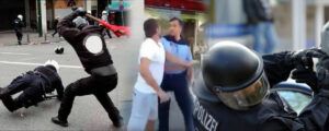 Atrium Sports Polizisten gewaltbereite Demonstranten